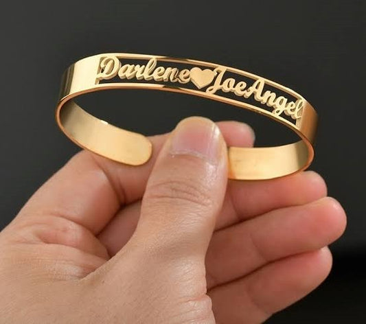 Custom Name Bracelet – Dual Name Design