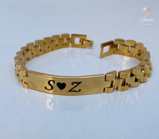 Custom Engraved Stainless Steel Identity Bracelet